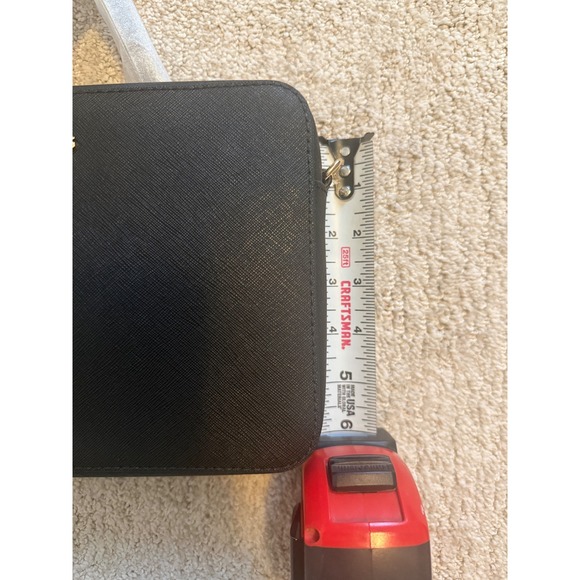 NWT Michael Kors Jet Set Large Crossbody Black Saffiano Leather Gold Chain Chic! - Picture 6 of 10